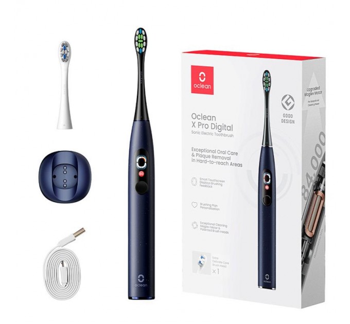 Oclean Розумна зубна електрощітка Oclean X Pro Digital Electric Toothbrush Dark Blue (6970810553482)