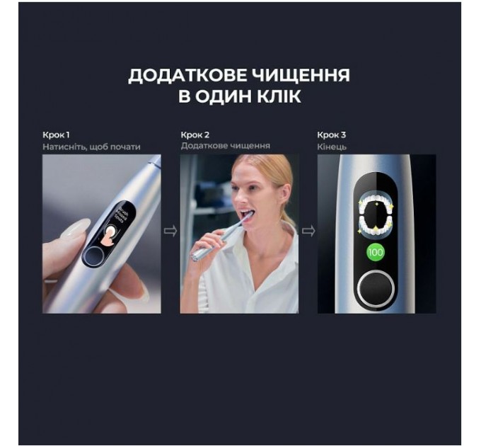 Oclean Розумна зубна електрощітка Oclean X Pro Digital Electric Toothbrush Glamour Silver (6970810552560)