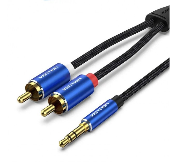 Vention Кабель Vention 3.5 мм - 2xRCA (M/M), 1.5 м, Blue (BCPLG)