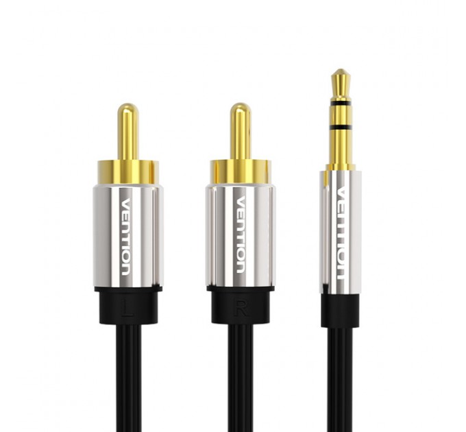 Vention Кабель Vention 3.5 мм - 2xRCA (M/M), 2 м, Black (BCFBH)