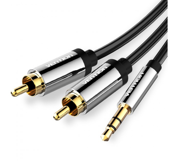 Vention Кабель Vention 3.5 мм - 2xRCA, М/M, 0.5 м, чорний (BCFBD)