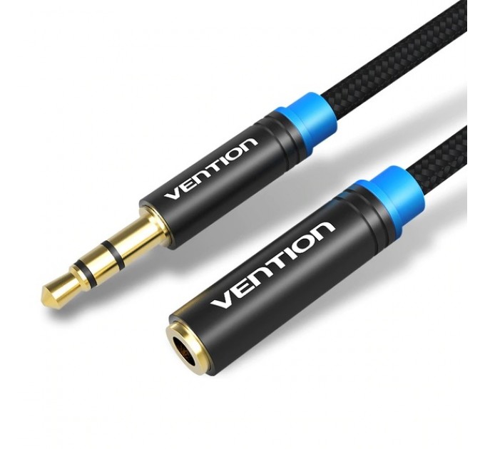 Vention Кабель Vention 3.5 мм - 3.5 мм (M/F), 0.5 м, Black (VAB-B06-B050-M)