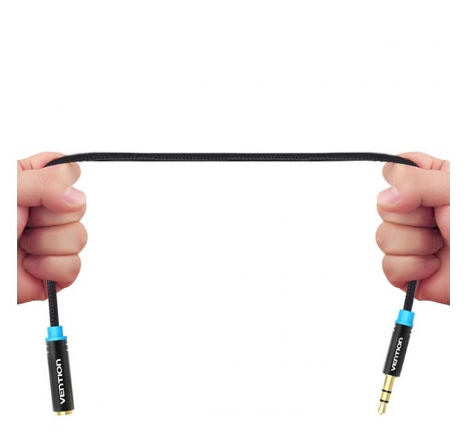 Vention Кабель Vention 3.5 мм - 3.5 мм (M/F), 1 м, Black (VAB-B06-B100-M)