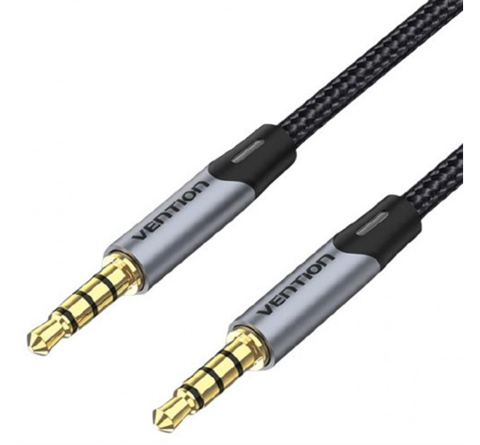 Кабель Vention 3.5 мм - 3.5 мм (M/M), 2 м, Silver/Black (BAQHH)