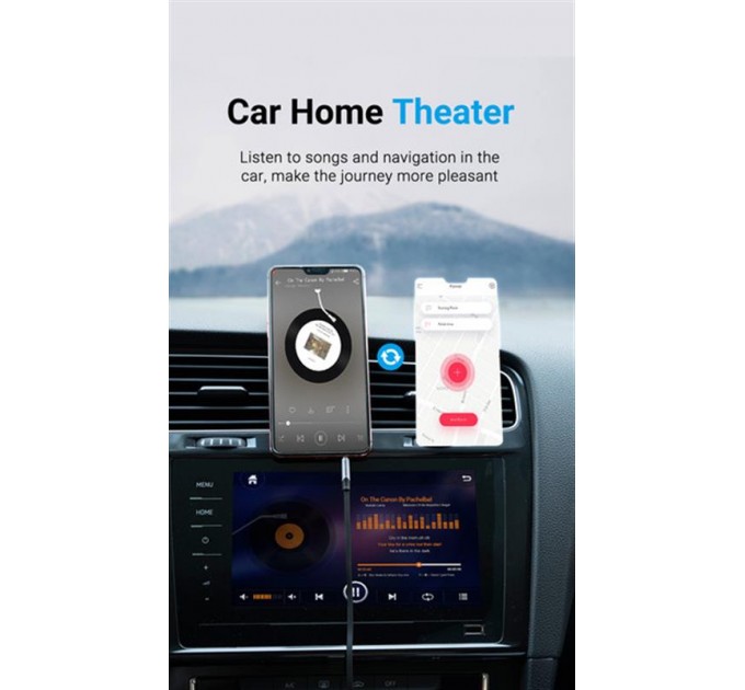 Кабель Vention Audio 3.5 мм - 3.5 мм (M/M), 1 м, Metal Type, чорний/сріблястий (BAPHF)