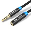 Vention Кабель Vention Audio 3.5 мм - 3.5 мм (М/F), 2 м, чорний (VAB-B06-B200-M)