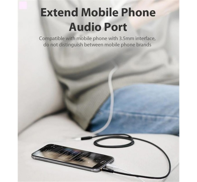 Vention Кабель Vention Audio 3.5 мм - 3.5 мм, M/F, 1 м, чорний (BHBBF)