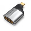 Vention Адаптер Vention DisplayPort - USB Type-C (F/M), Black/Silver (TCCH0)