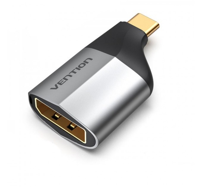 Vention Адаптер Vention DisplayPort - USB Type-C (F/M), Black/Silver (TCCH0)