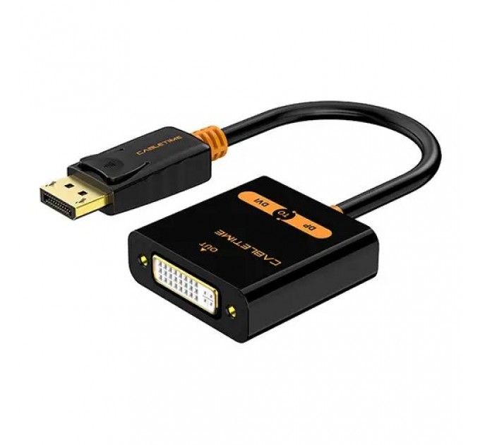 Cabletime Адаптер Сabletime DisplayPort - DVI (M/F), 0.2 м, Black (CP24B)