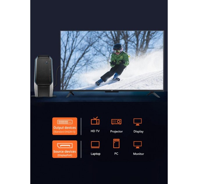 Кабель Cabletime DisplayPort - DVI (M/M), 1.8 м (CD34K)