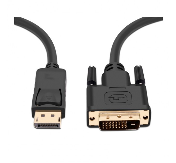Кабель Prologix DisplayPort - DVI (M/M), 1 м, Black (PR-DP-DVI-P-04-30-1m)