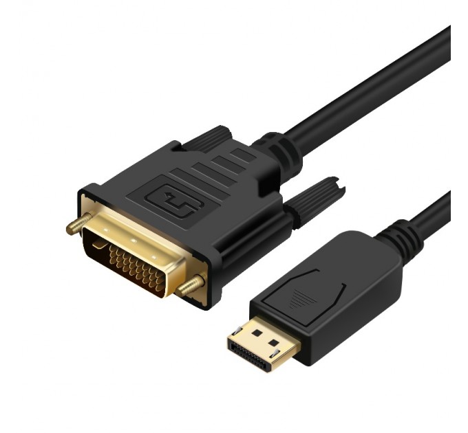 Кабель Prologix DisplayPort - DVI (M/M), 1 м, Black (PR-DP-DVI-P-04-30-1m)