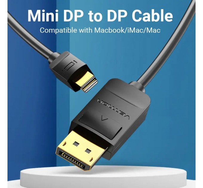 Vention Кабель Vention MiniDisplayPort - DisplayPort V 1.2 (M/M), 3 м, чорний (HAABI)