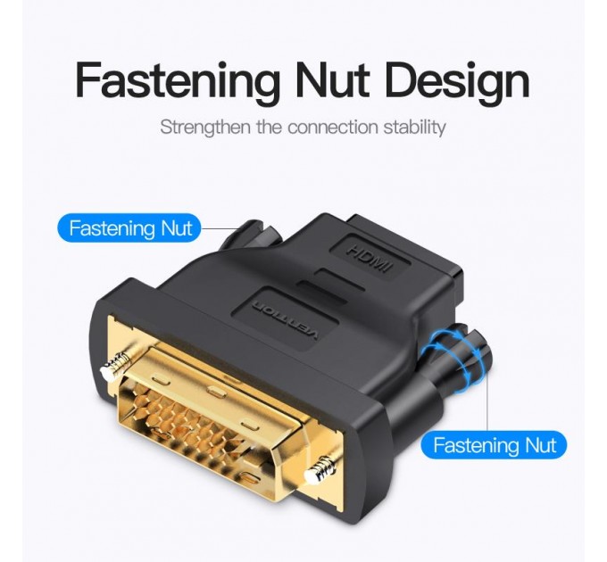 Vention Адаптер Vention HDMI - DVI V 1.4 (F/M), Black (ECDB0)