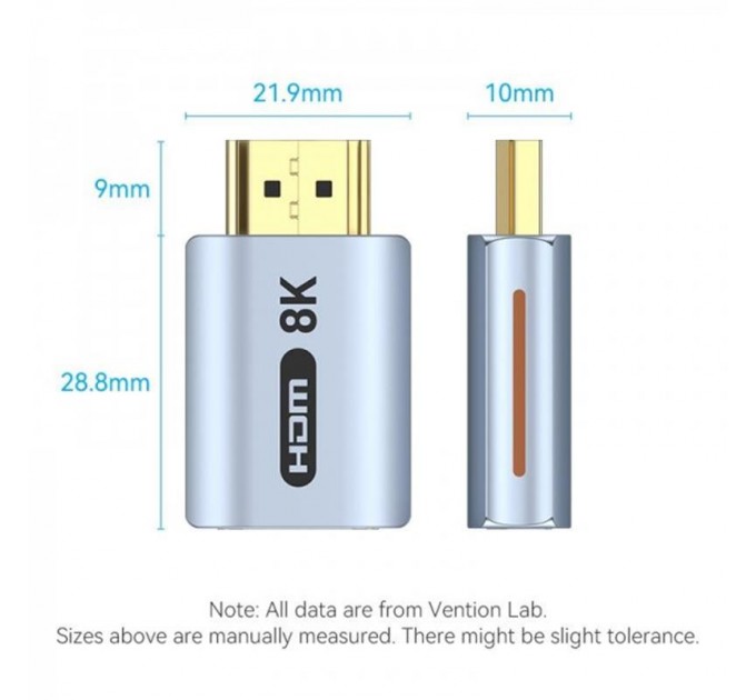 Vention Адаптер Vention HDMI - HDMI (M/F), gold-plated Blue (AIVHO)