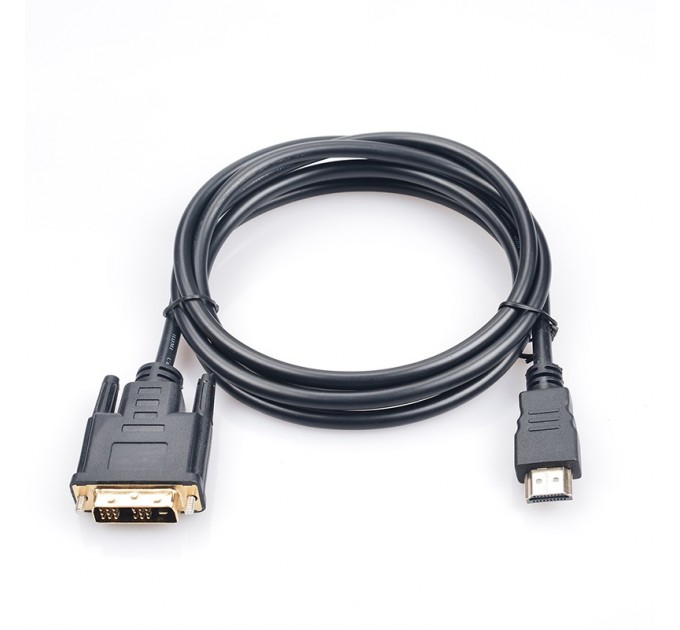 Кабель Prologix Premium HDMI - DVI V 1.3 (M/M), Single Link, 18+1, 0.5 м, Black (PR-HDMI-DVI-P-01-30-05m)