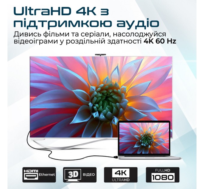 Promate Кабель Promate ProLink HDMI - HDMI v.2.0, (M/M), 3 м, Black (prolink4k1-300.black)