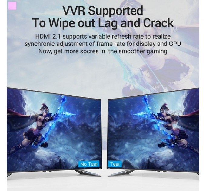 Кабель Vention HDMI-HDMI, 2 m, v2.1 (AALBH)