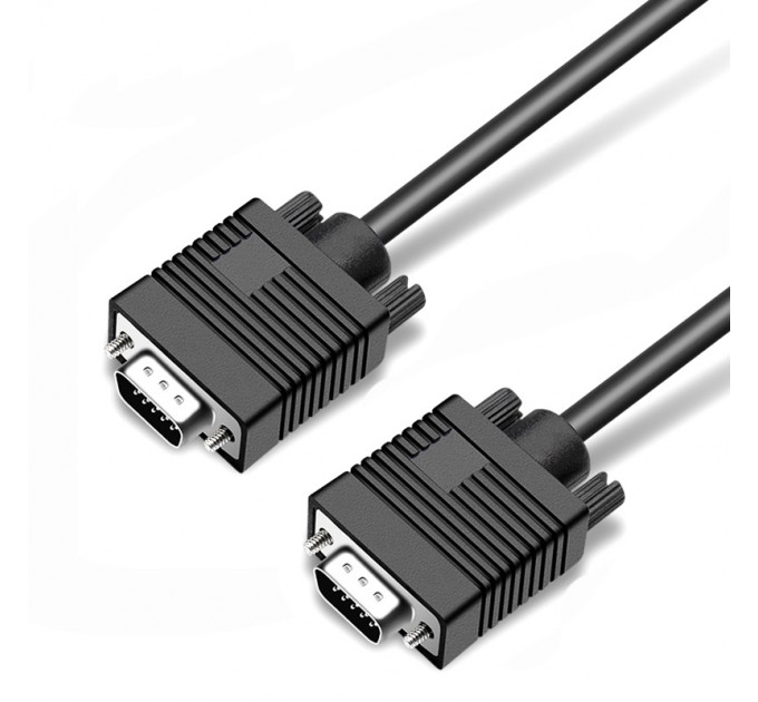 Кабель Prologix VGA - VGA (M/M), HD15M/HD15M (3+9С), 5 м, Black (PR-VGA-VGA-P-06-28-5m)