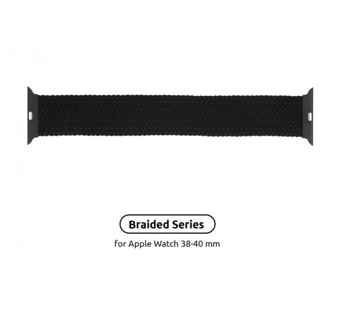 Ремінець Armorstandart Braided Solo Loop для Apple Watch 38mm/40mm/41mm Charcoal Size 2 (120 mm) (ARM58060)