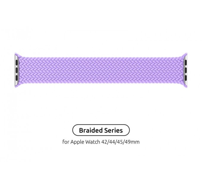 Armorstandart Ремінець Armorstandart Braided Solo Loop для Apple Watch 42mm/44mm/45mm/49mm Lavender Grey Size 8 (160 mm) (ARM64911)