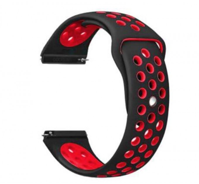 BeCover Ремінець BeCover Nike Style для Amazfit Stratos 1/2/2S/3/GTR 2/GTR 47mm/GTR Lite 47mm/Nexo/Pace Black-Red (705812)