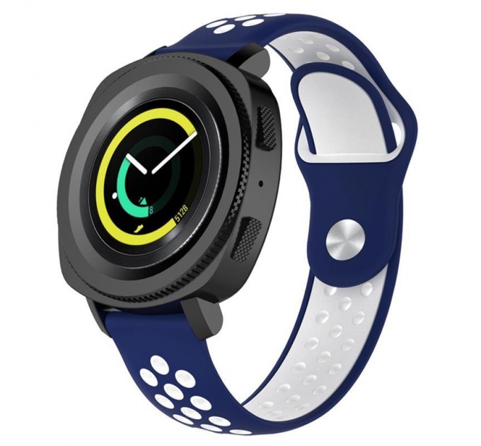 BeCover Ремінець BeCover Nike Style для Amazfit Stratos 1/2/2S/3/GTR 2/GTR 47mm/GTR Lite 47mm/Nexo/Pace Blue-White (705815)