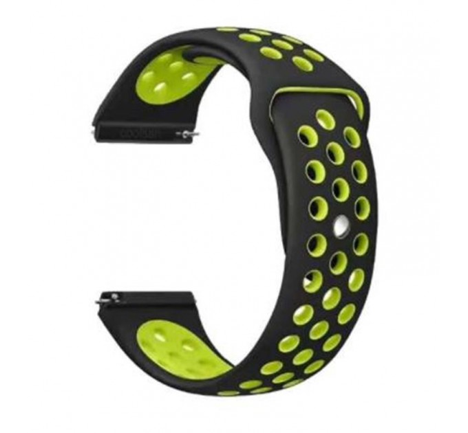 BeCover Ремінець BeCover Nike Style для Xiaomi Amazfit Bip/Bip Lite/Bip S Lite/GTR 42mm/GTS/TicWatch S2/TicWatch E Black-Yellow (705706)