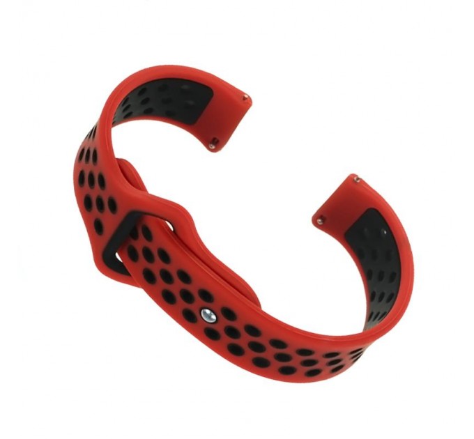 BeCover Ремінець BeCover Nike Style для Xiaomi Amazfit Bip/Bip Lite/Bip S Lite/GTR 42mm/GTS/TicWatch S2/TicWatch E Red-Black (705709)