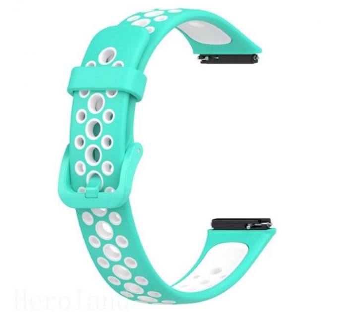 BeCover Ремінець BeCover Vents Style для Huawei Band 7/Honor Band 7 Turquoise-White (709444)