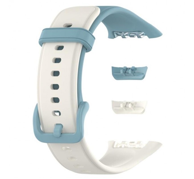 BeCover Силіконовий ремінець BeCover для Oppo Band 2 Blue-White (709475)