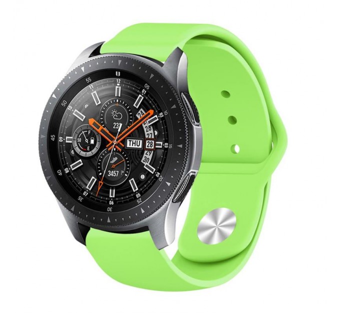 Силіконовий ремінець BeCover для Samsung Galaxy (20mm)/Watch 5/ Watch 4 40/44mm/Watch 4 Classic 42mm/Watch Active/Active 2 40/44mm/Watch 3 41mm/Gear S2/Classic/Gear Sport Lime (706183)