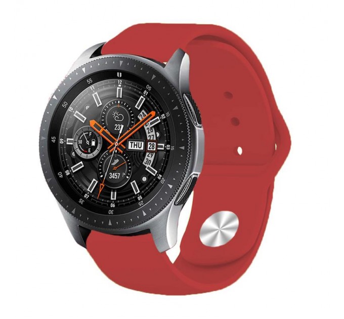 BeCover Силіконовий ремінець BeCover для Samsung Galaxy (20mm)/Watch 5/ Watch 4 40/44mm/Watch 4 Classic 42mm/Watch Active/Active 2 40/44mm/Watch 3 41mm/Gear S2/Classic/Gear Sport Red (706168)