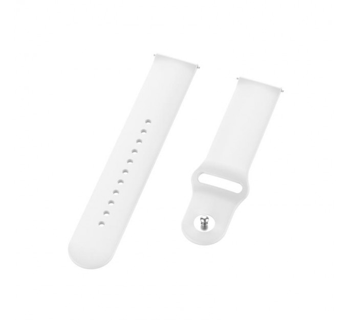 BeCover Силіконовий ремінець BeCover для Xiaomi Amazfit Bip/Bip Lite/Bip S Lite/GTR 42mm/GTS/TicWatch S2/TicWatch E White (706197)