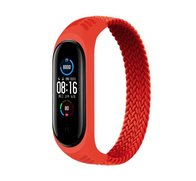 BeCover Ремінець BeCover Elastic Nylon Style для Xiaomi Mi Smart Band 5/Mi Smart Band 6 Size L Red (706166)
