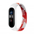 BeCover Ремінець BeCover Elastic Nylon Style для Xiaomi Mi Smart Band 5/Mi Smart Band 6 Size L Red/White (706159)