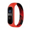 BeCover Ремінець BeCover Elastic Nylon Style для Xiaomi Mi Smart Band 5/Mi Smart Band 6 Size M Black/Red (706146)