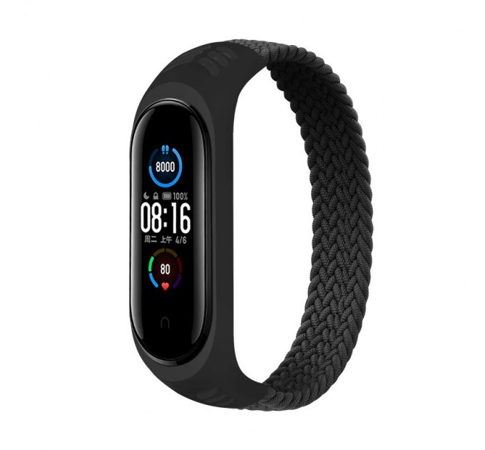 BeCover Ремінець BeCover Elastic Nylon Style для Xiaomi Mi Smart Band 5/Mi Smart Band 6 Size S Black (706145)
