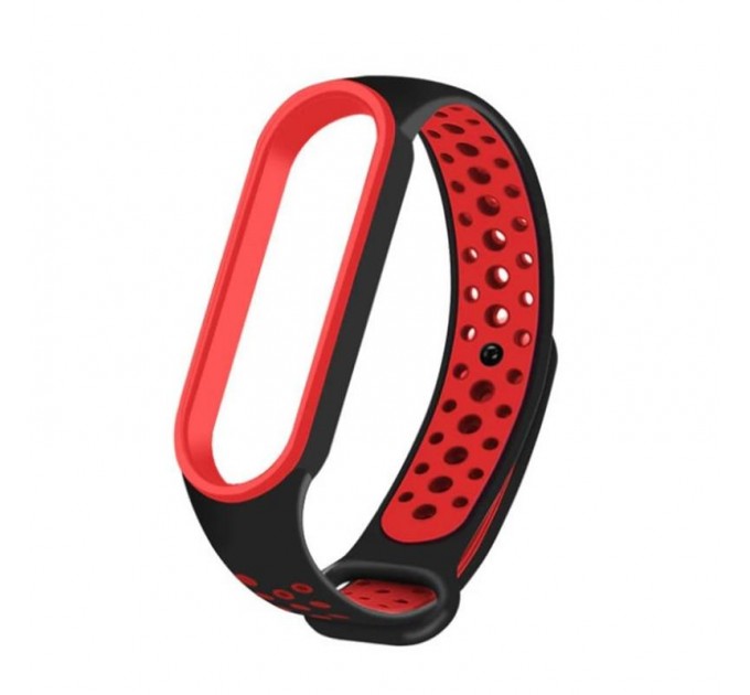 BeCover Ремінець BeCover Nike Style для Xiaomi Mi Smart Band 5/Mi Smart Band 6 Black-Red (705153)
