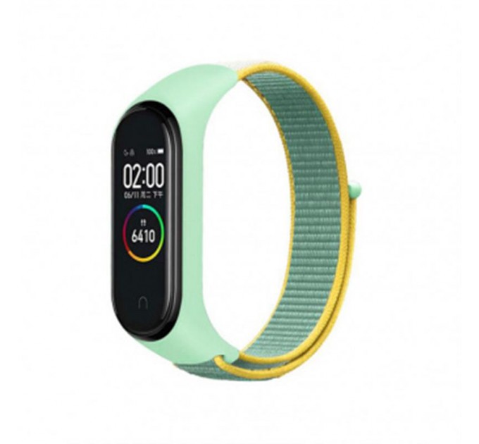 BeCover Ремінець BeCover Nylon Style для Xiaomi Mi Smart Band 5/Mi Smart Band 6 Green/Yellow (705420)