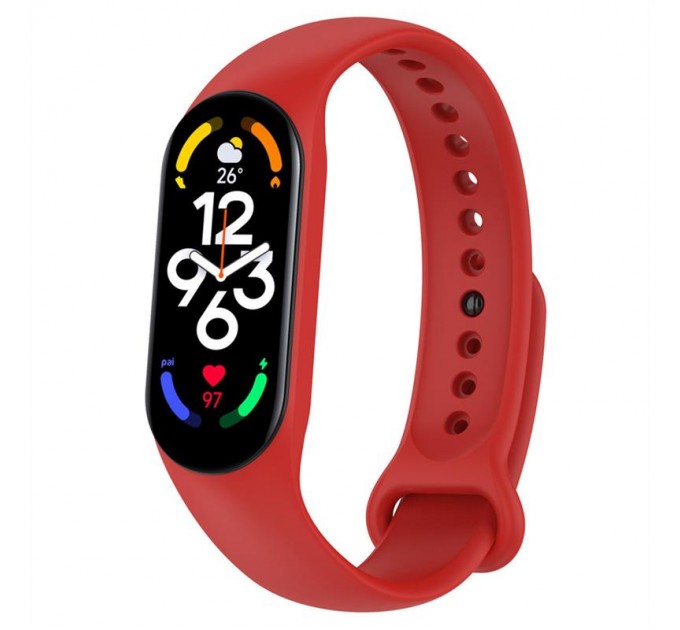 Силіконовий ремінець BeCover для Xiaomi Mi Smart Band 7 Red (707485)