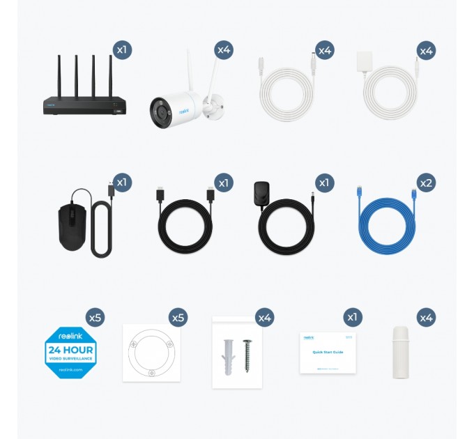 Reolink Комплект відеоспостереження Reolink NVS12-8MB4W