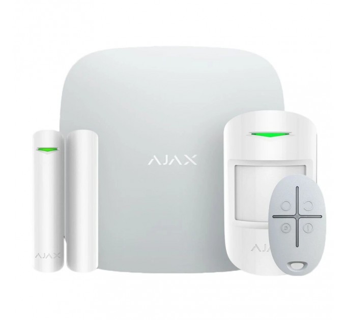 Ajax Комплект охоронної сигналізації Ajax StarterKit 2 (8EU) White (29340.102.WH1/35974.102.WH1)