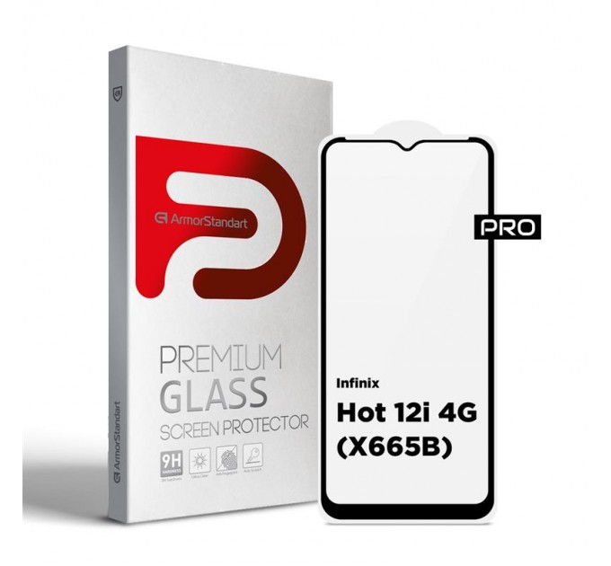 Armorstandart Захисне скло Armorstandart Pro для Infinix Hot 12i 4G (X665B) Black (ARM64117)