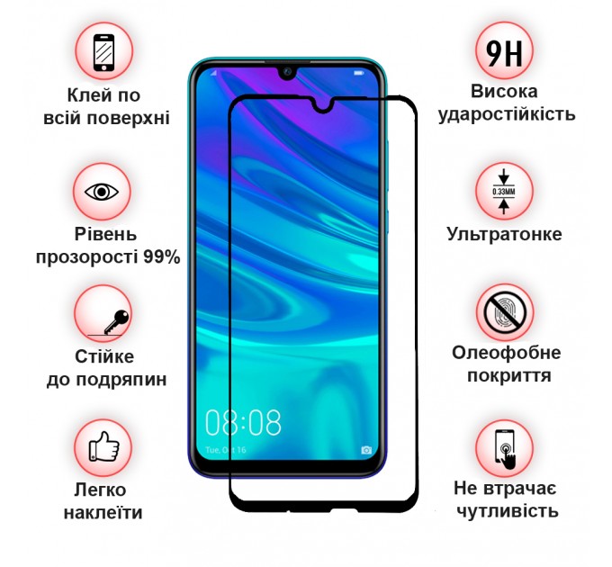 BeCover Захисне скло BeCover для Huawei P Smart Pro Black (704613)