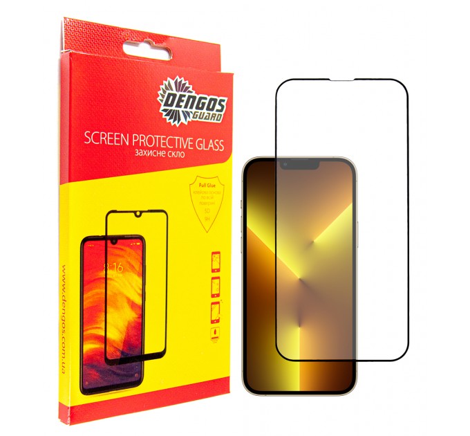 Dengos Захисне скло Dengos для Apple iPhone 13 Black Full Glue (TGFG-316)