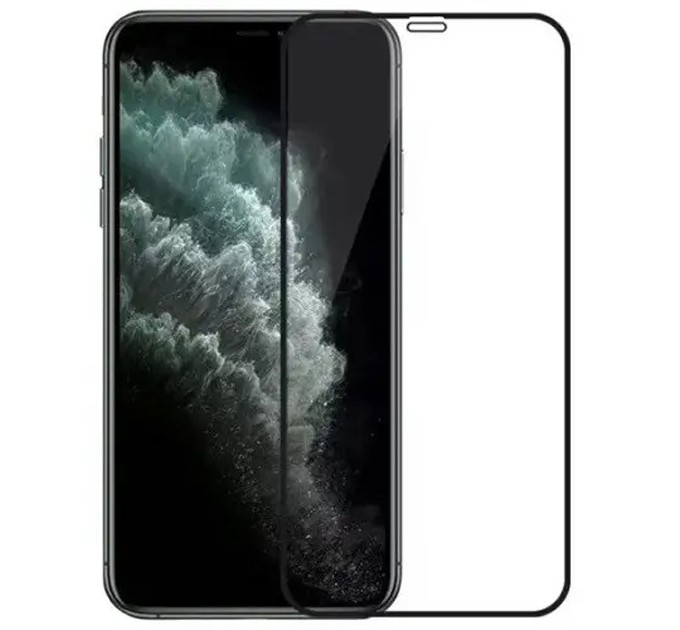 Noname Захисне скло для Apple iPhone 12/12 Pro Black, 0.3 мм, 5D/10D (Z17603) без упаковки