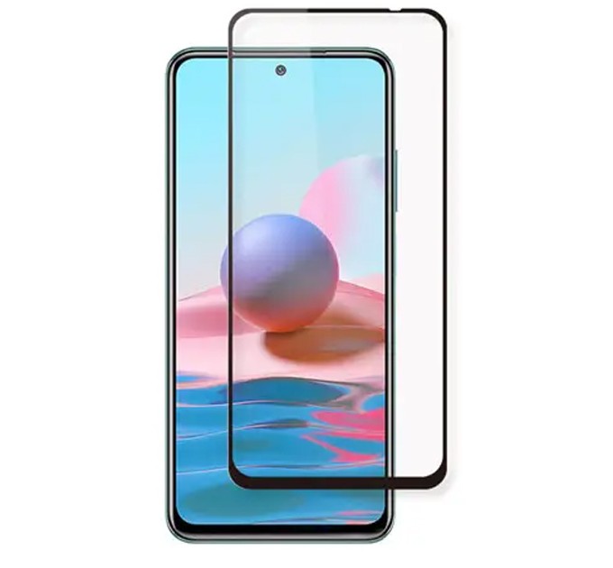 Noname Захисне скло для Xiaomi Redmi Note 10/Redmi Note 10S/Redmi Note 11 Black, Karerte Anti-static, 6D (Z26766) без упаковки