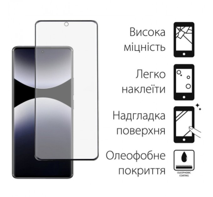 Dengos Чохол до мобільного телефона Dengos Kit Xiaomi Redmi Note 14 Pro case Matte + glass (Black) (DG-KM-128)